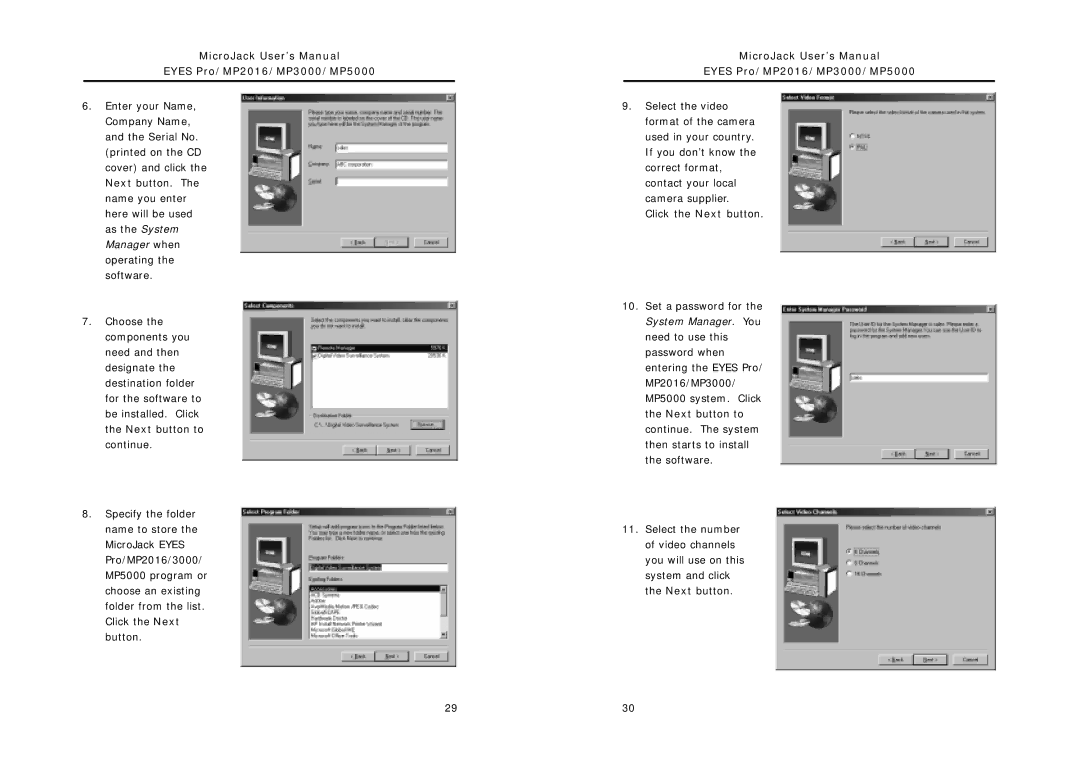 Intel user manual MicroJack User’s Manual Eyes Pro/MP2016/MP3000/MP5000 