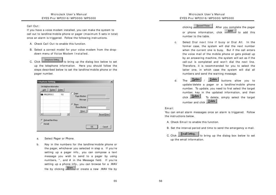 Intel user manual MicroJack User’s Manual Eyes Pro/MP2016/MP3000/MP5000 