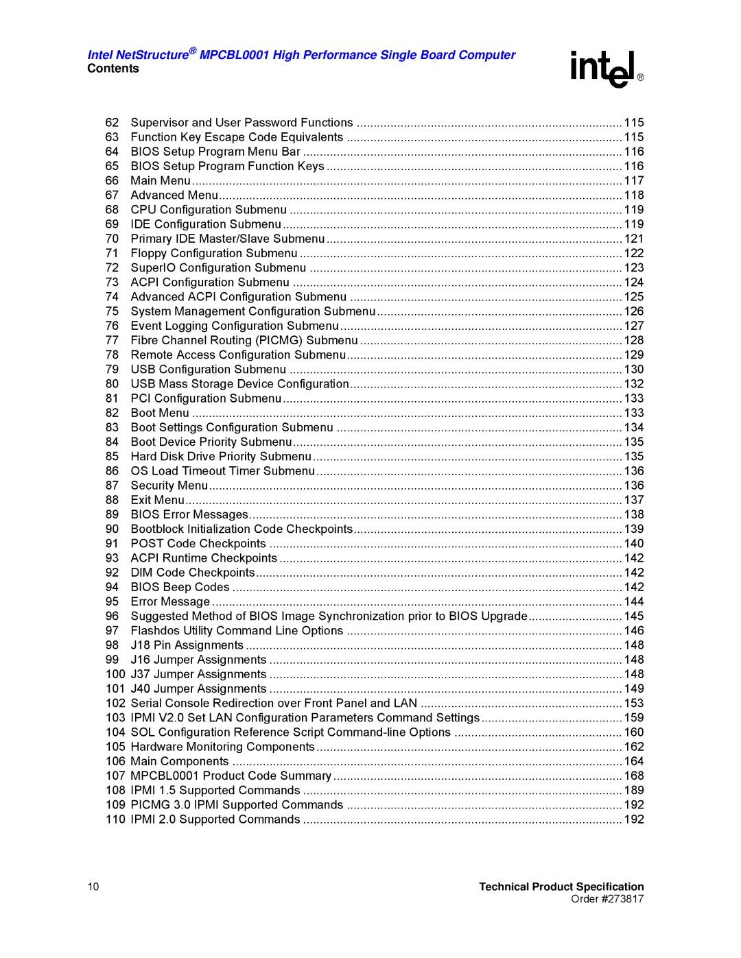 Intel MPCBL0001 manual 121 