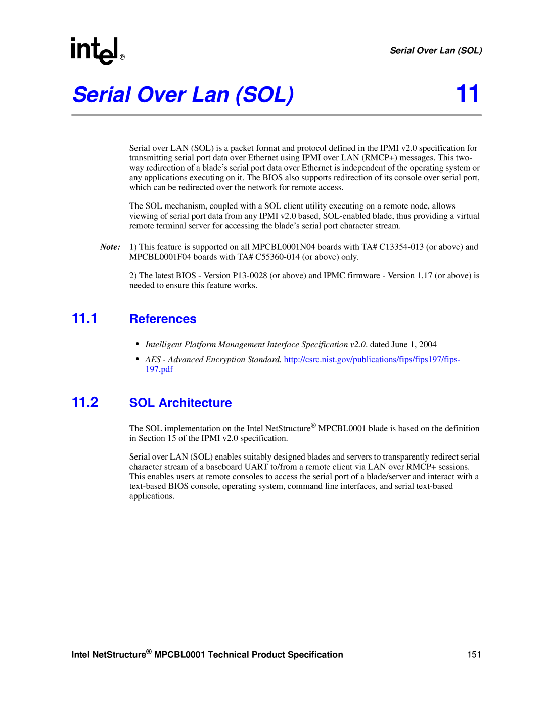 Intel MPCBL0001 manual Serial Over Lan SOL, References, SOL Architecture 