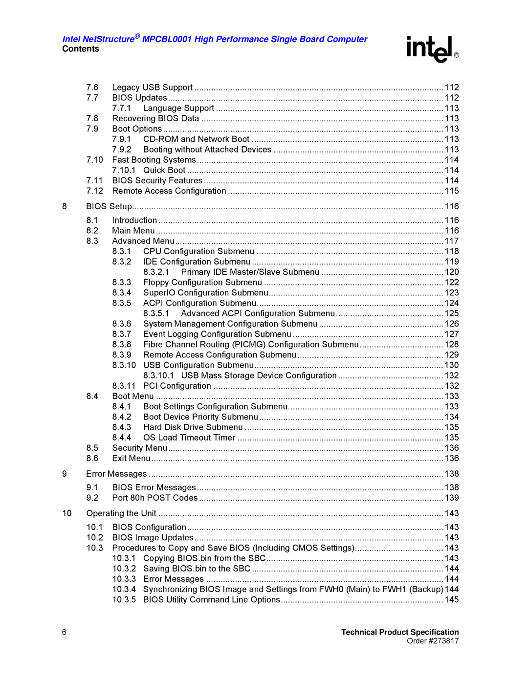 Intel MPCBL0001 manual 112 