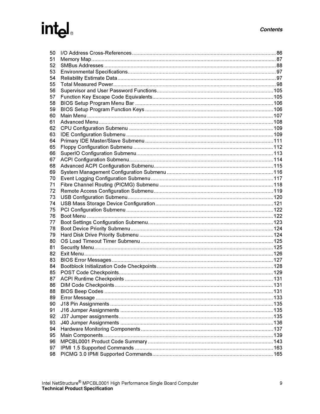 Intel MPCBL0001 manual 111 