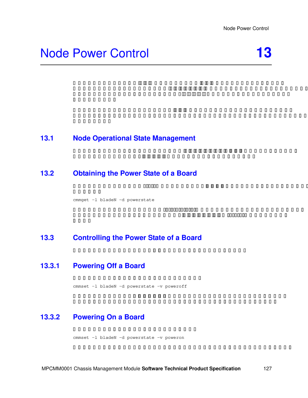 Intel MPCMM0001 manual Node Power Control 