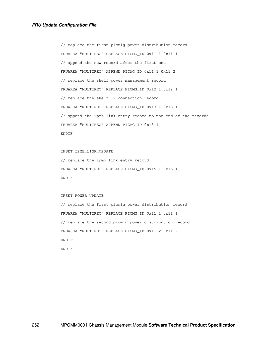 Intel MPCMM0001 manual Endif Ifset Ipmblinkupdate 