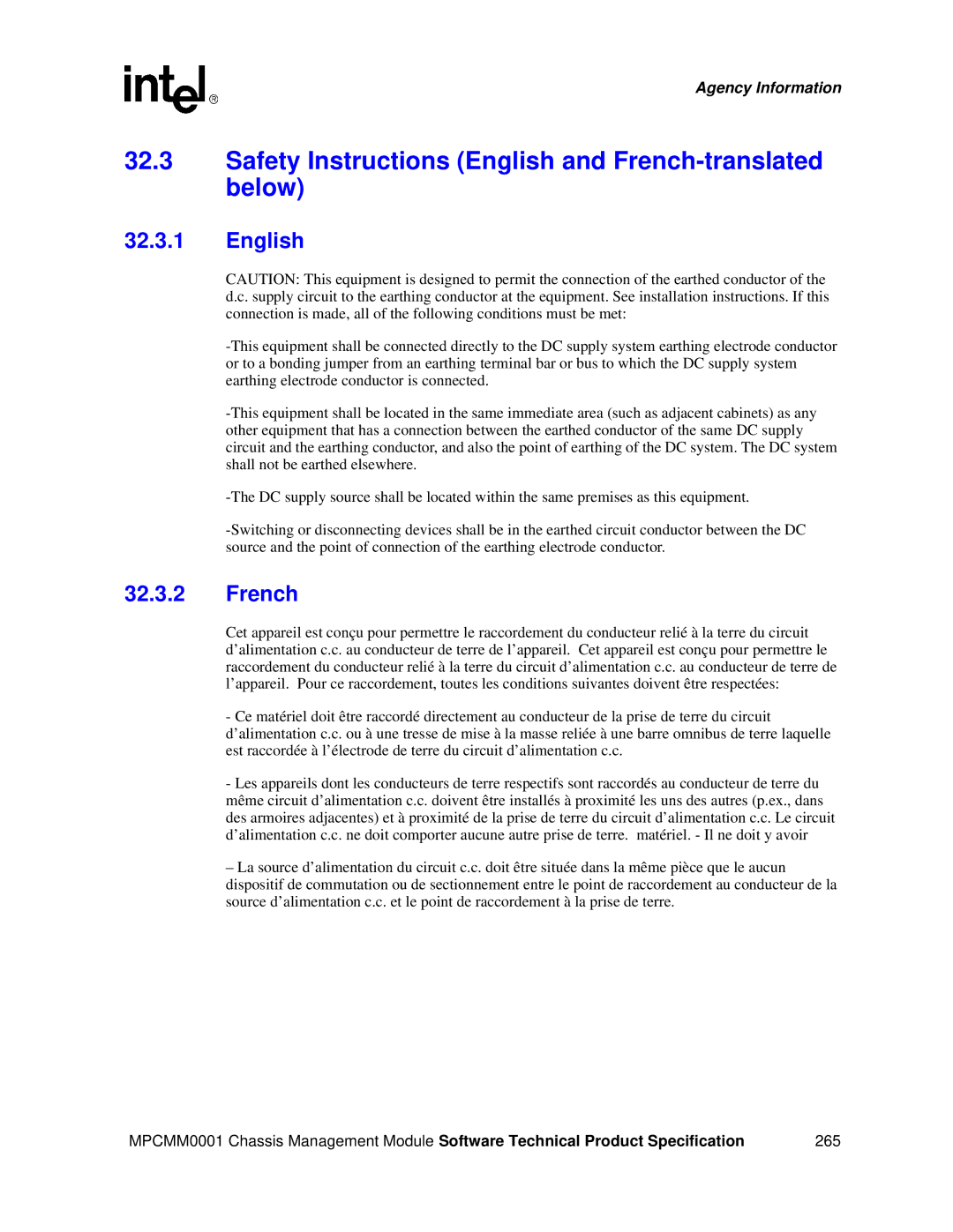 Intel MPCMM0001 manual English, French 