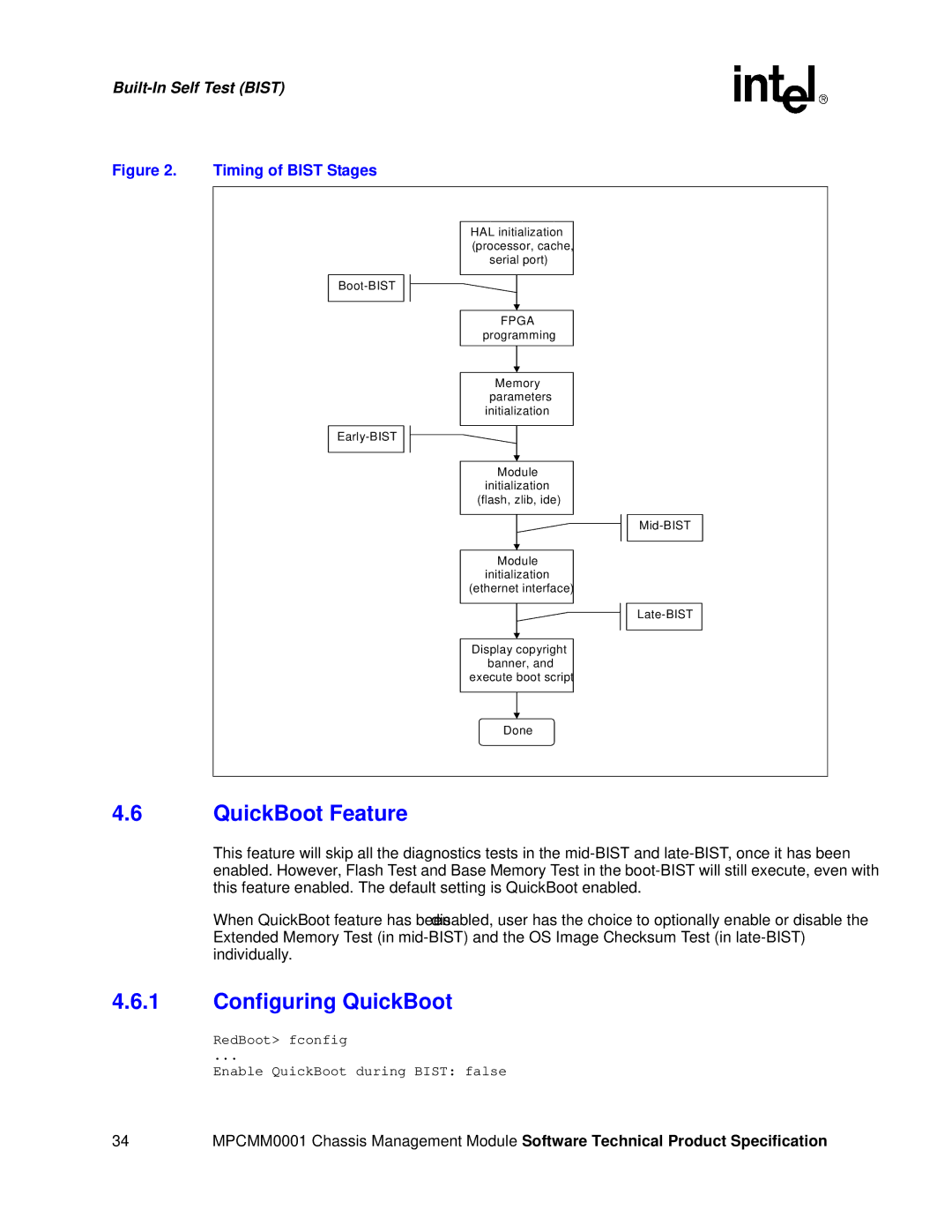 Intel MPCMM0001 manual QuickBoot Feature, Configuring QuickBoot 