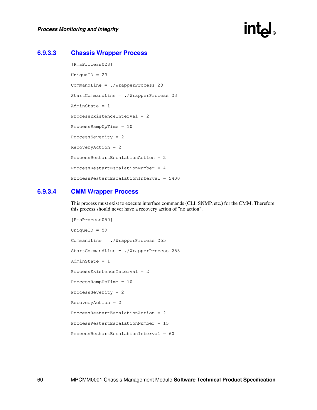 Intel MPCMM0001 manual Chassis Wrapper Process, CMM Wrapper Process 