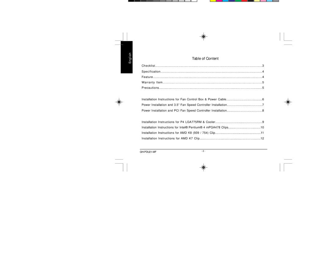 Intel mPGA478 manual Table of Content 