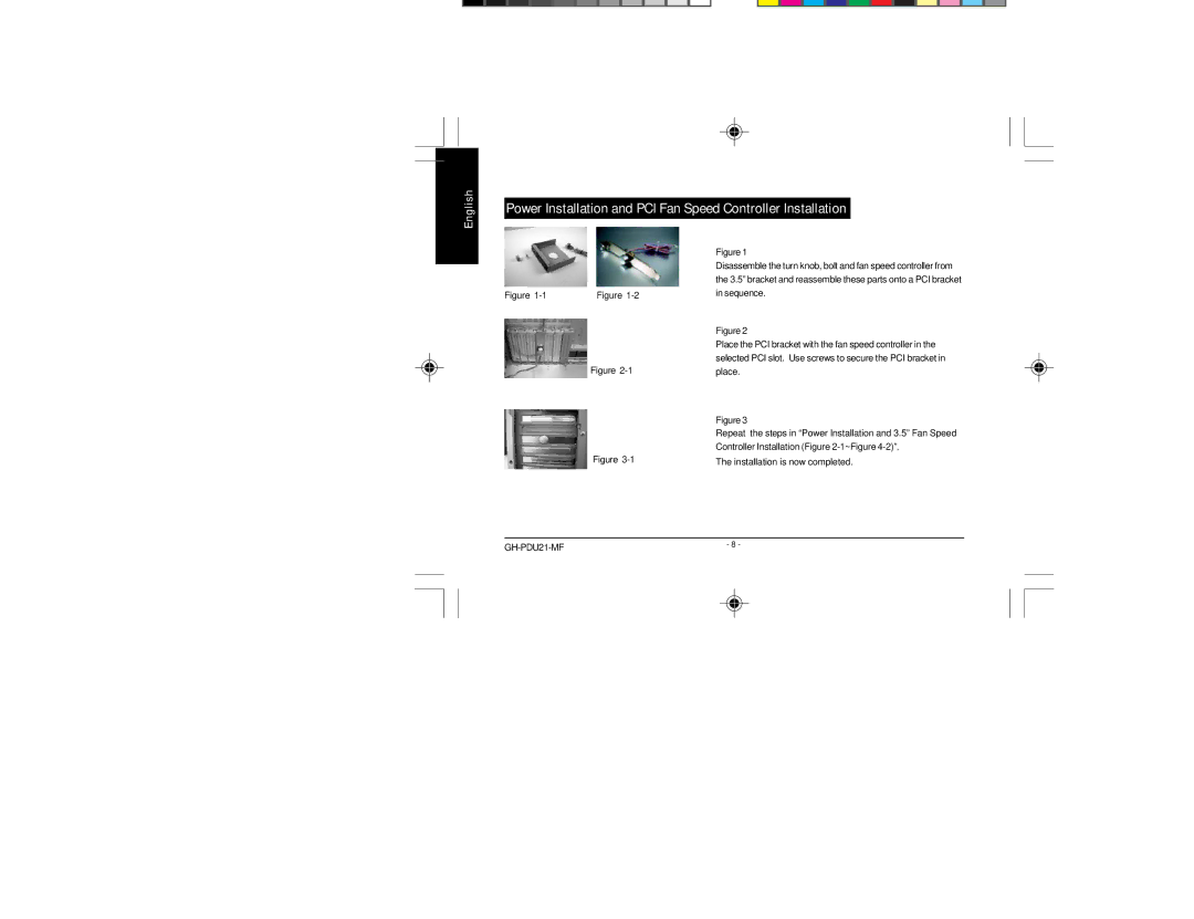 Intel mPGA478 manual Power Installation and PCI Fan Speed Controller Installation 