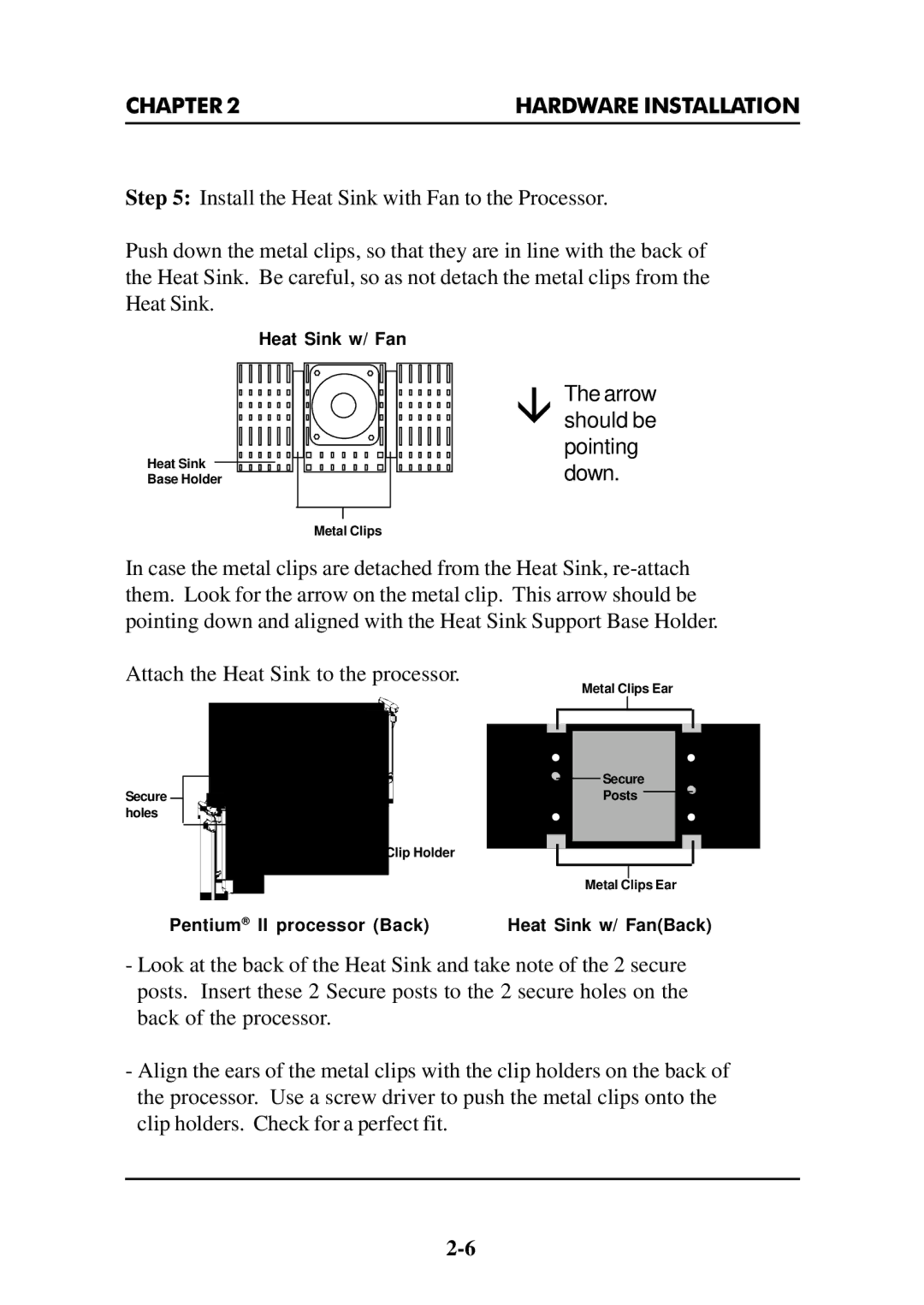 Intel MS-6112 manual Heat Sink w/ Fan 