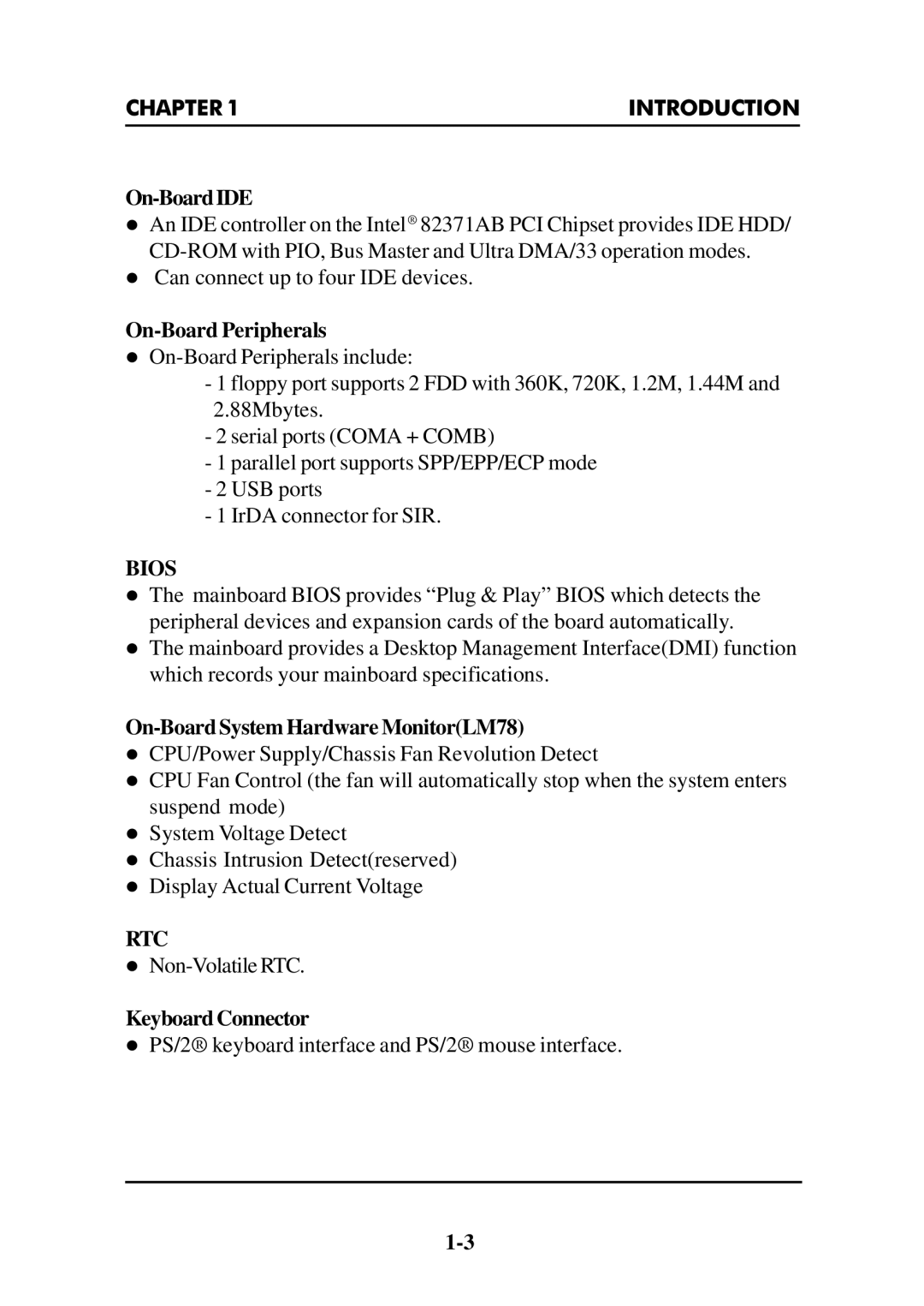 Intel MS-6112 manual Bios 