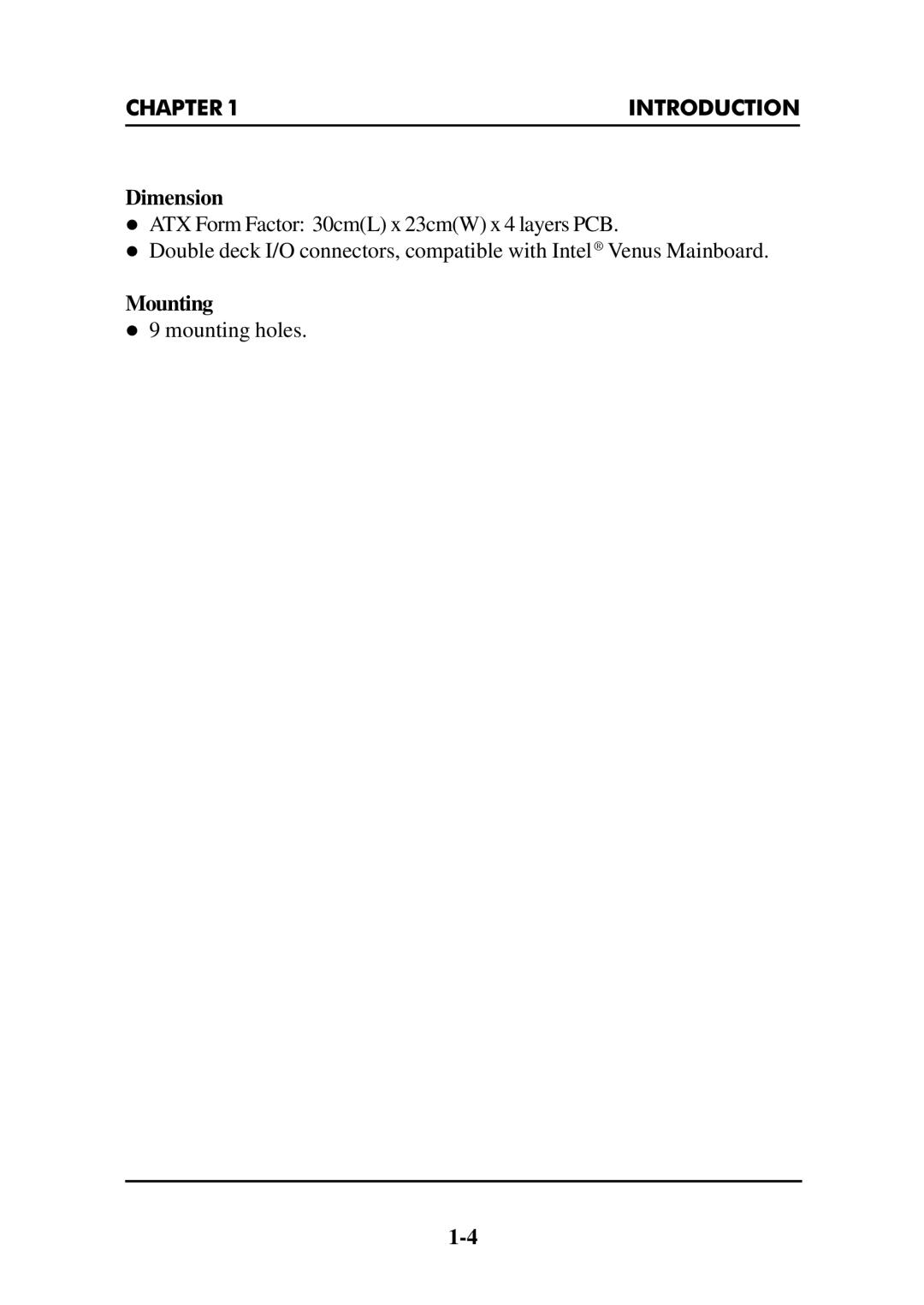 Intel MS-6112 manual Mounting 