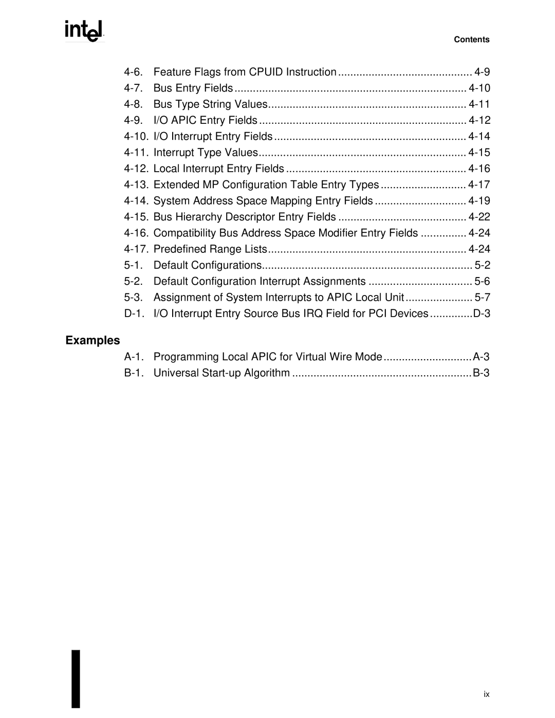 Intel MultiProcessor manual Examples 