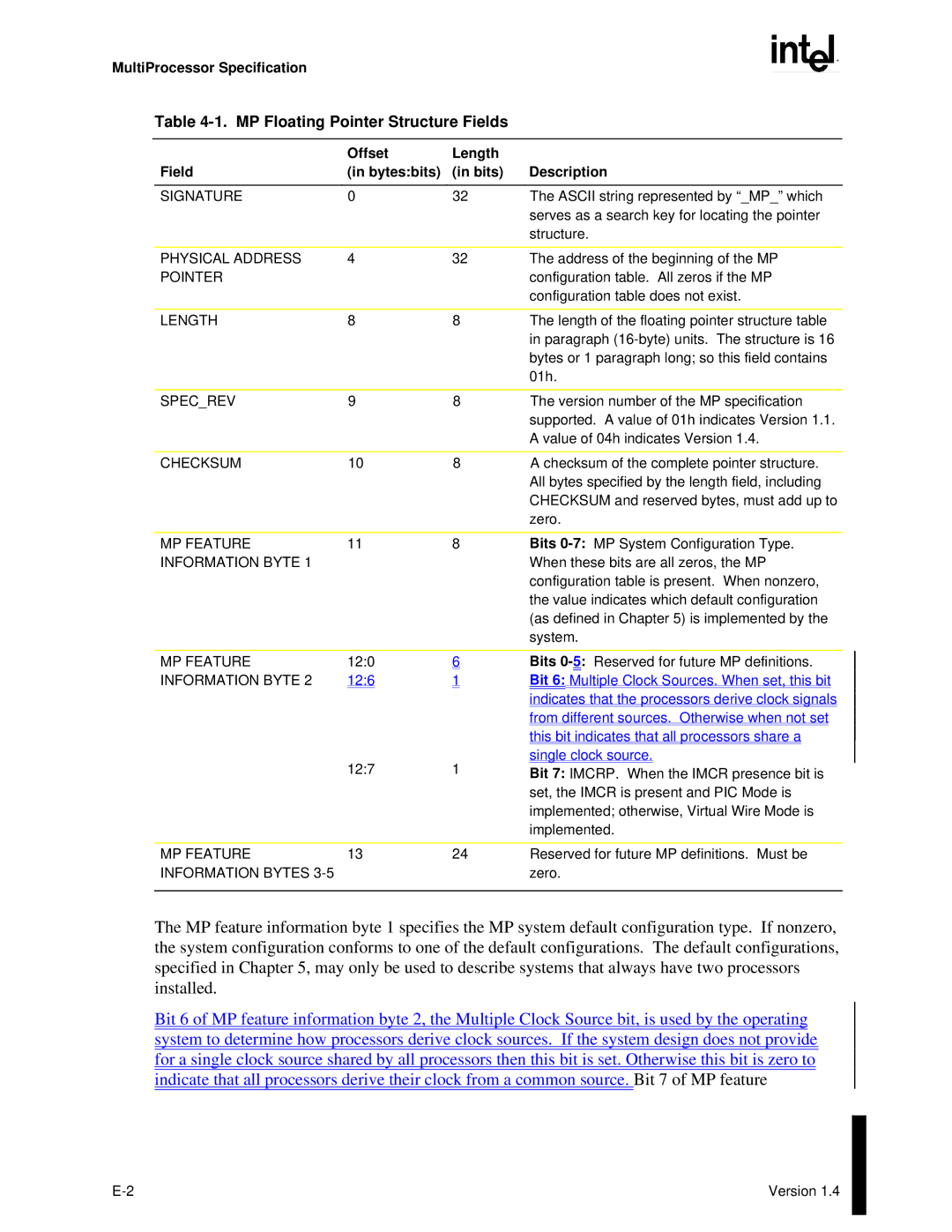 Intel MultiProcessor manual 126 