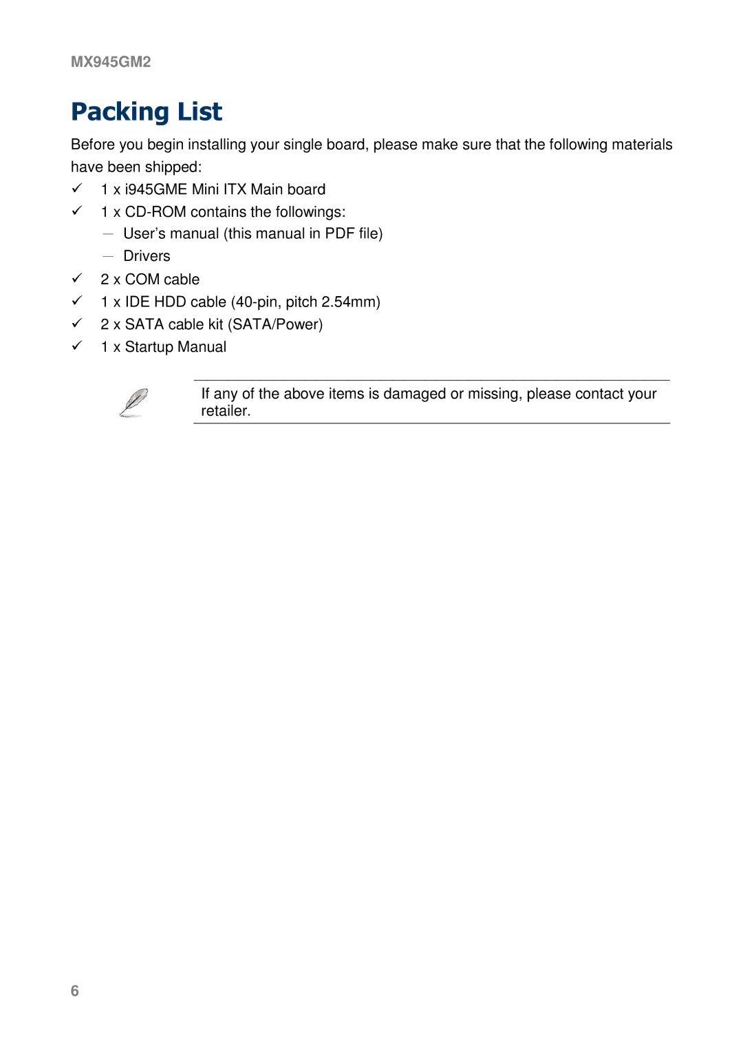 Intel MX945GM2 manual 