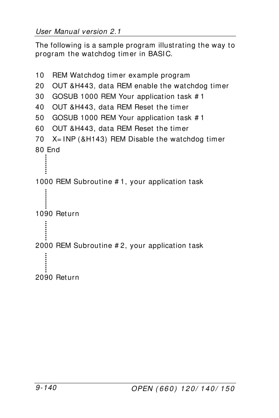 Intel OPEN (660) 120/140/150 II user manual 