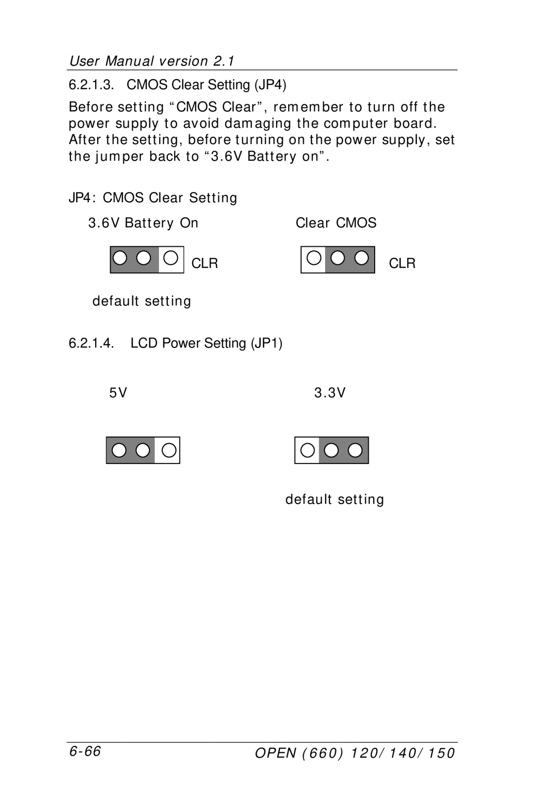 Intel OPEN (660) 120/140/150 II user manual Clr 