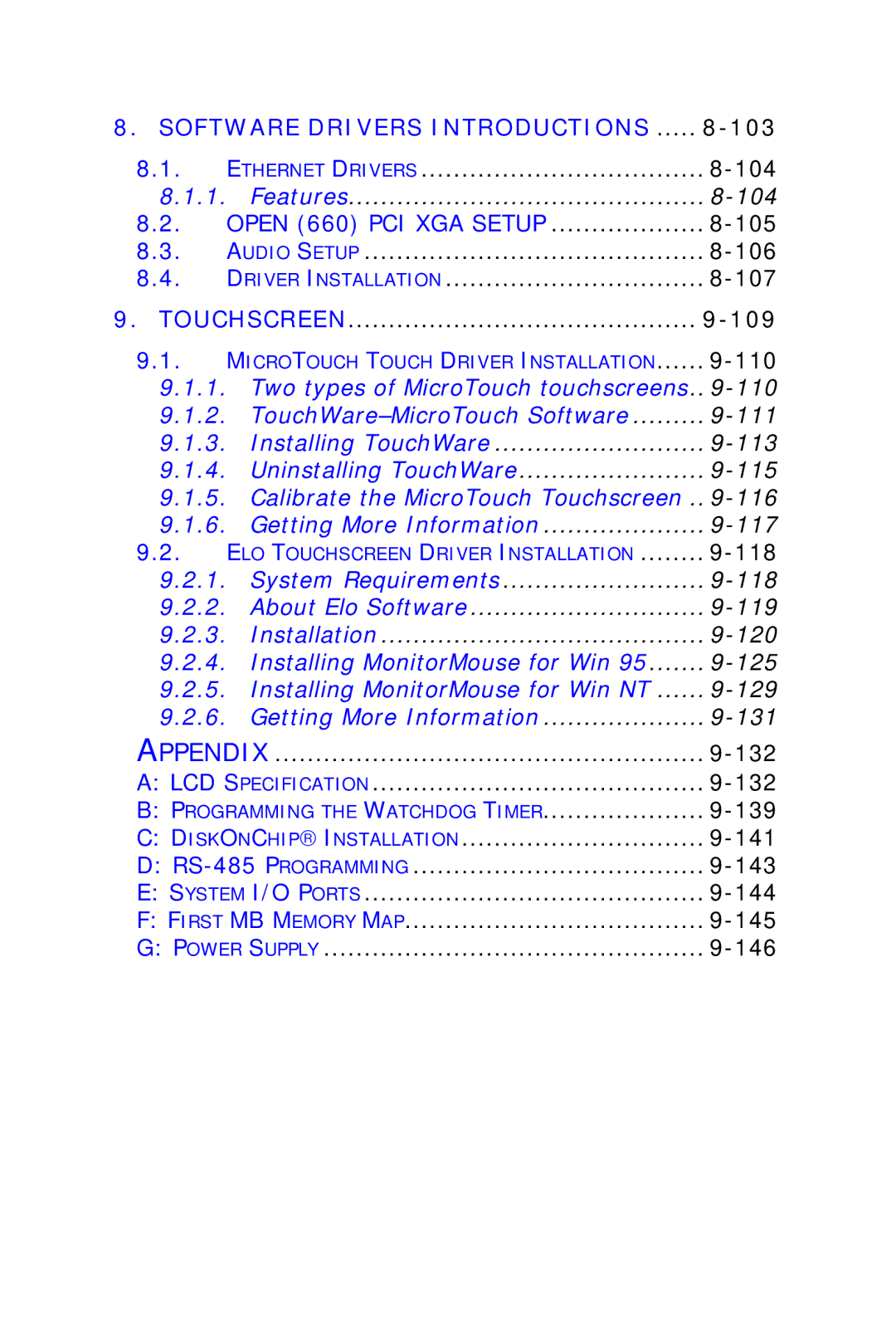 Intel OPEN (660) 120/140/150 II user manual Software Drivers Introductions 