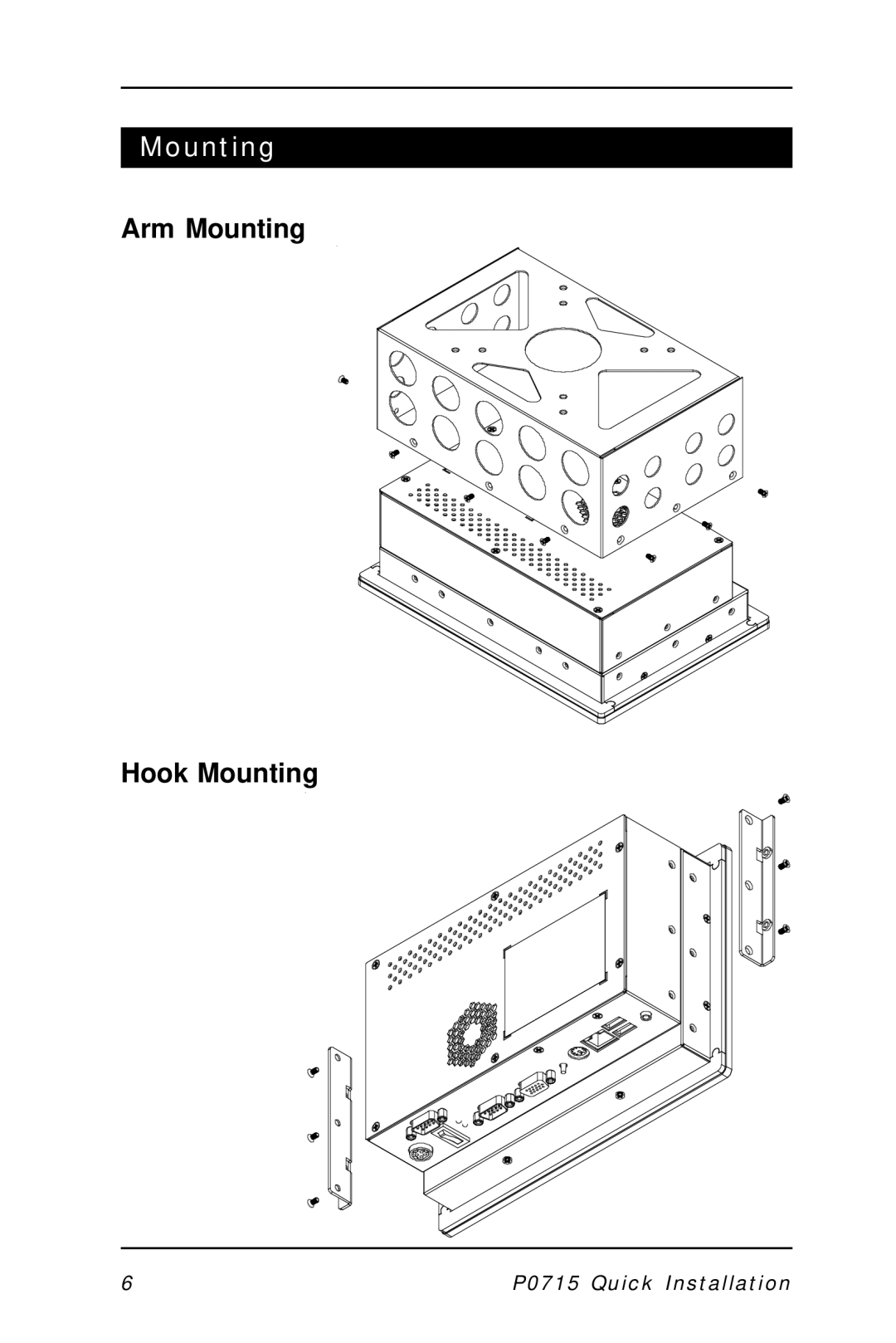 Intel P0715 manual Mounting 