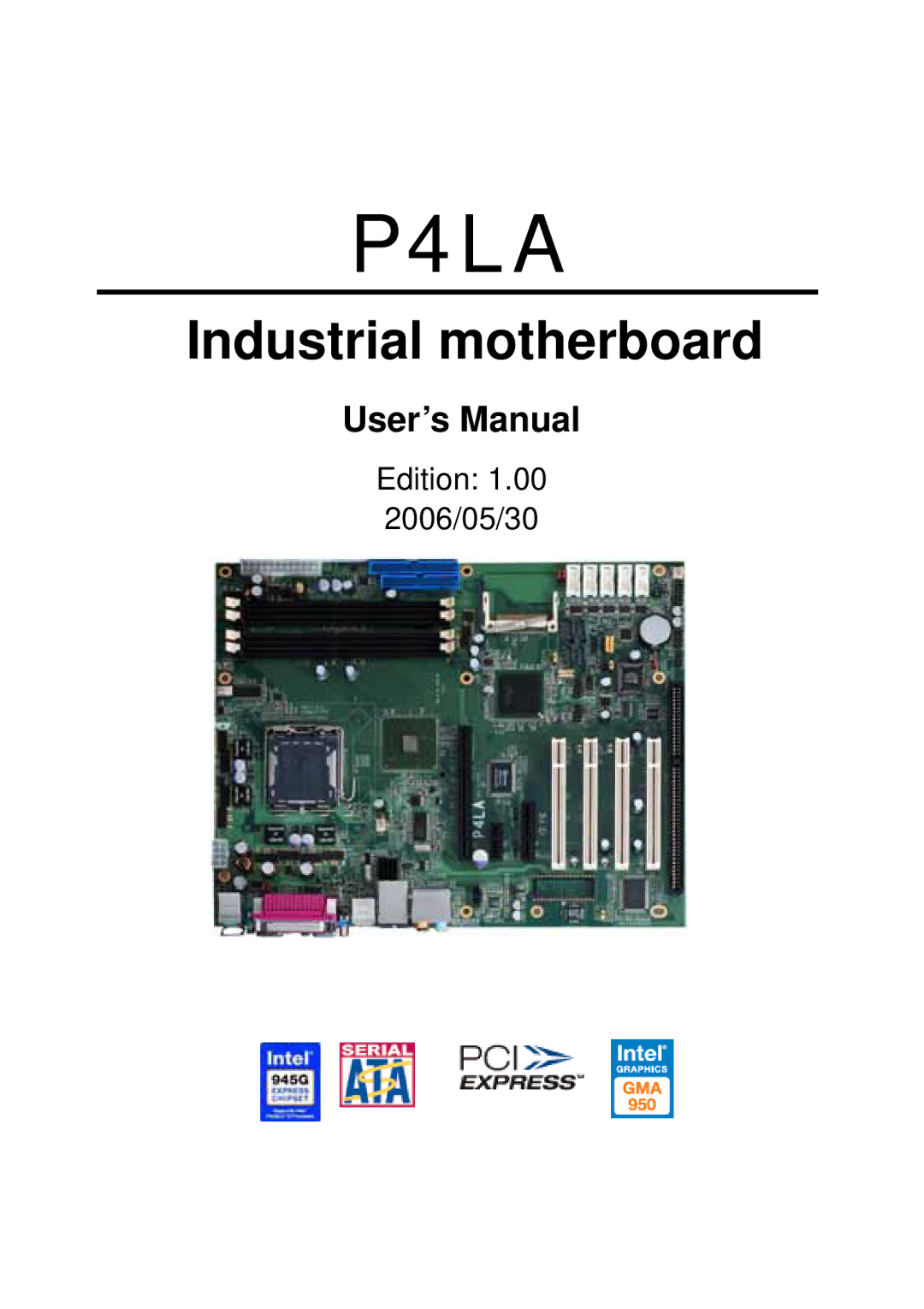 Intel P4LA user manual 