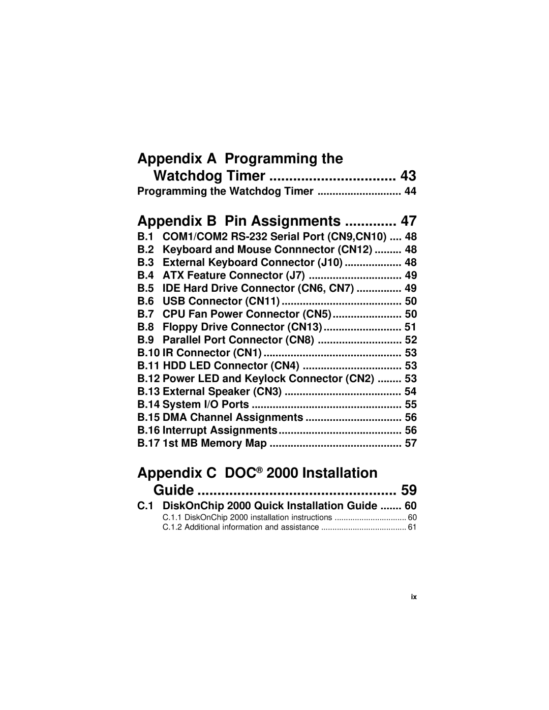 Intel PCA-6175 manual Appendix B Pin Assignments, Keyboard and Mouse Connnector CN12 