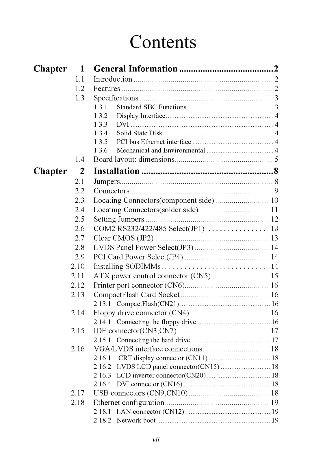 Intel PCI-6886 user manual Contents 