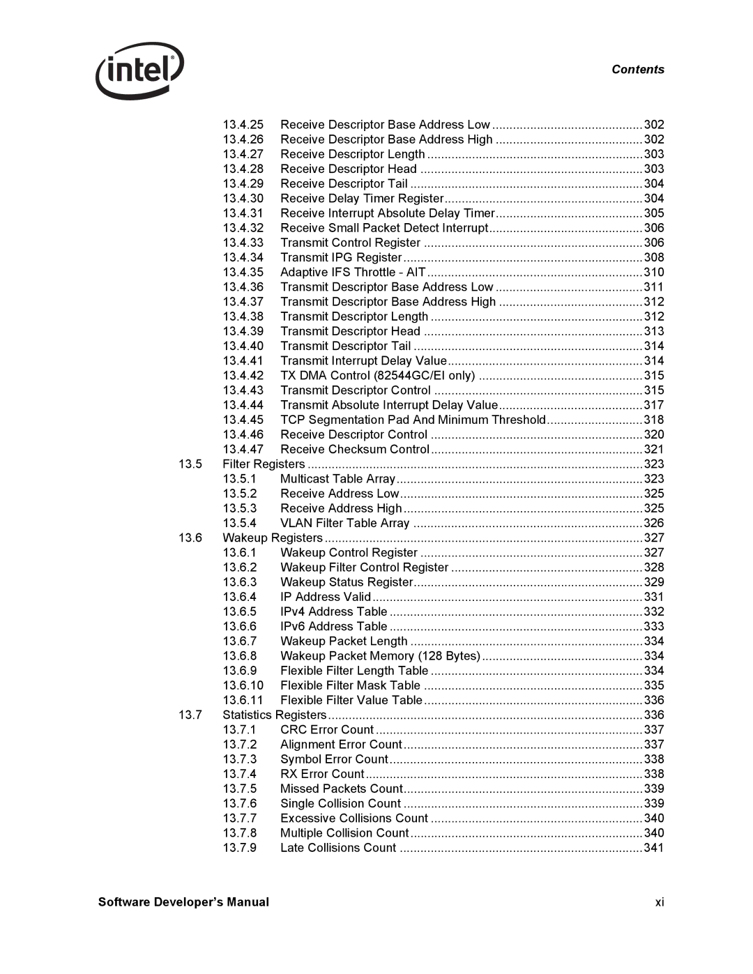 Intel Intel Gigabit Ethernet Controllers, PCI-X manual 13.4.25 