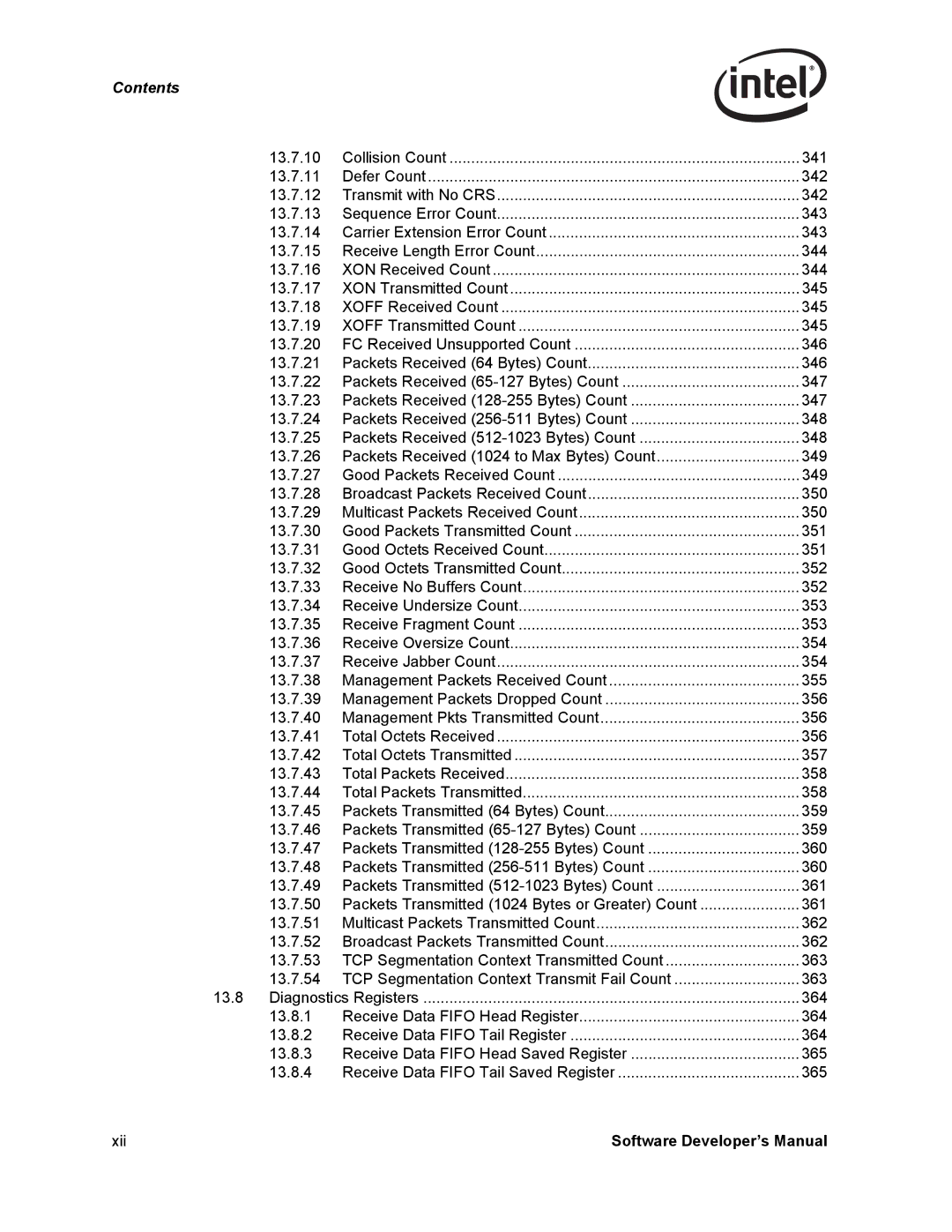 Intel PCI-X, Intel Gigabit Ethernet Controllers manual 13.7.10 