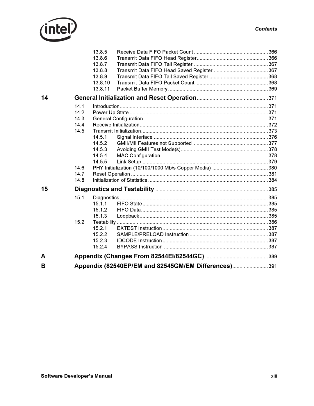 Intel PCI-X, Intel Gigabit Ethernet Controllers manual Appendix 82540EP/EM and 82545GM/EM Differences 