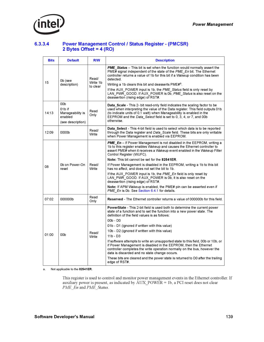 Intel PCI-X, Intel Gigabit Ethernet Controllers manual Software Developer’s Manual 139 