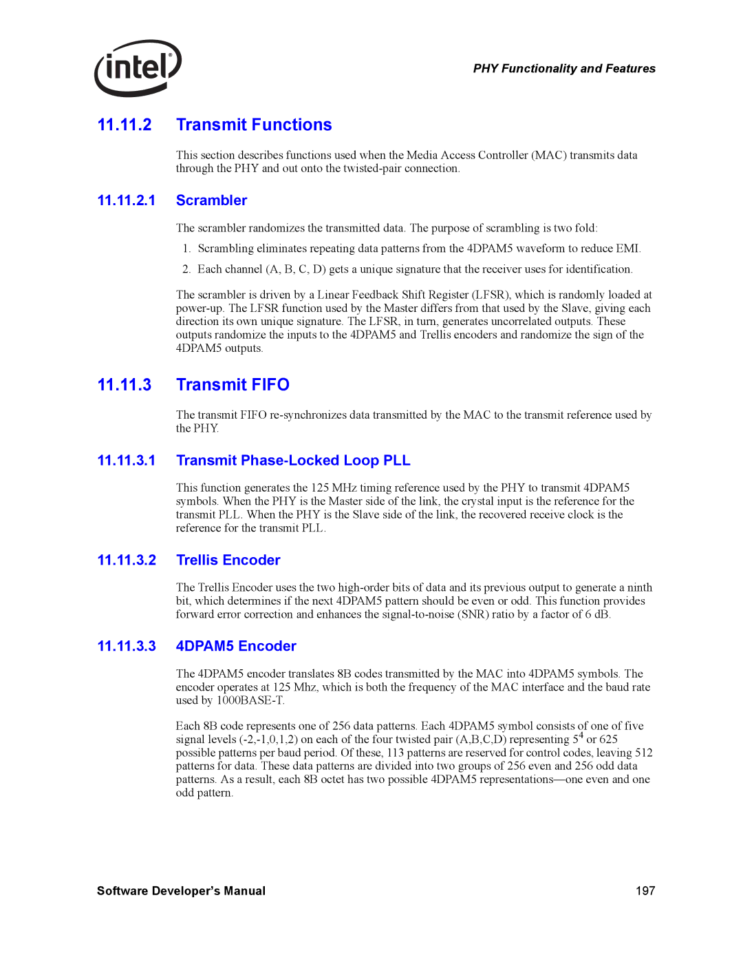 Intel PCI-X, Intel Gigabit Ethernet Controllers manual Transmit Functions, Transmit Fifo 