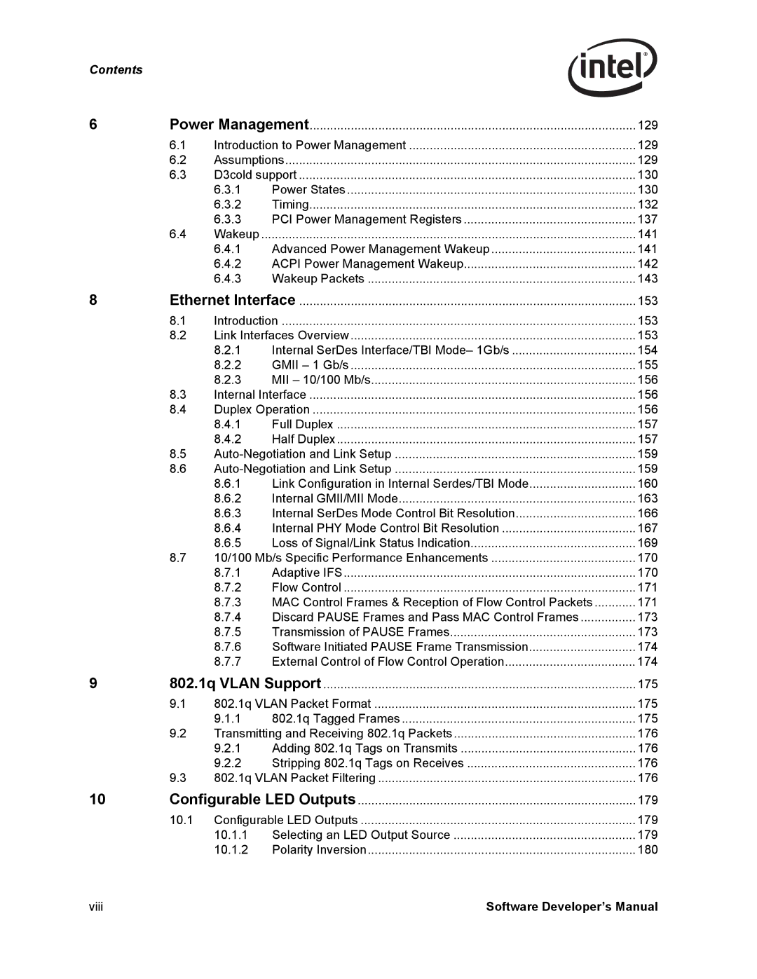 Intel Intel Gigabit Ethernet Controllers, PCI-X manual Power Management 129 Introduction to Power Management 