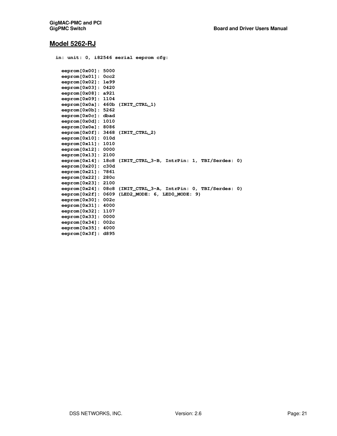 Intel PCI-X user manual Model 5262-RJ 