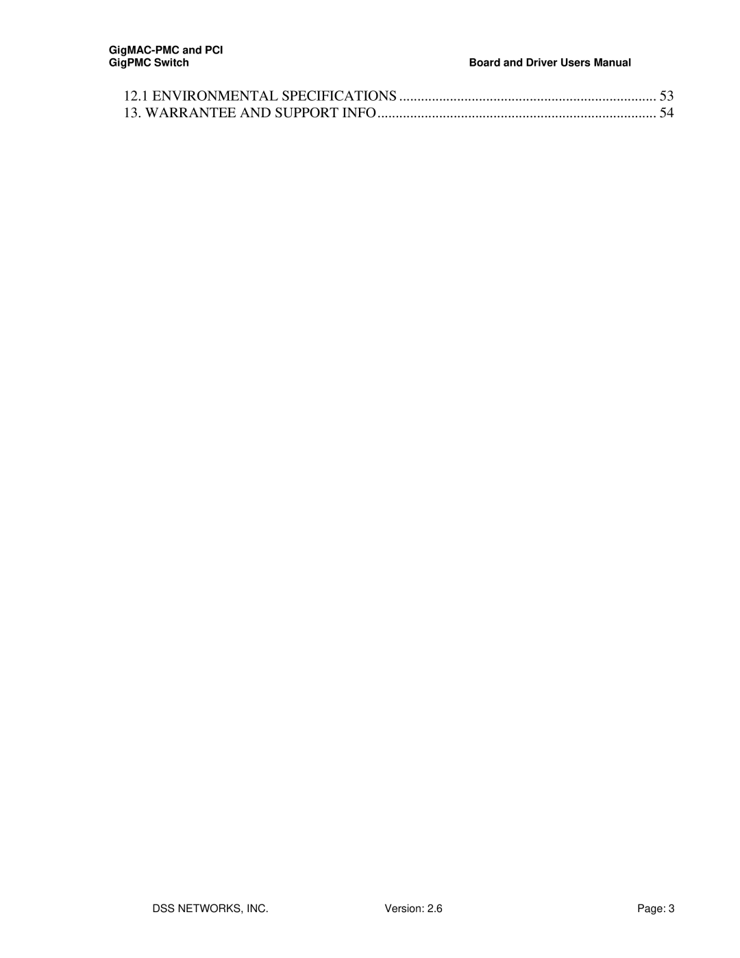 Intel PCI-X user manual Environmental Specifications 