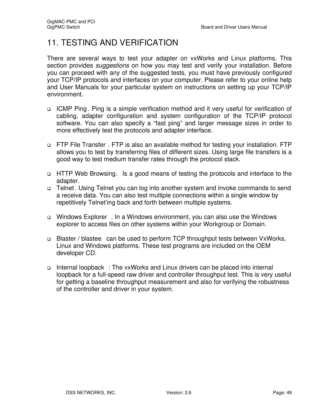 Intel PCI-X user manual Testing and Verification 