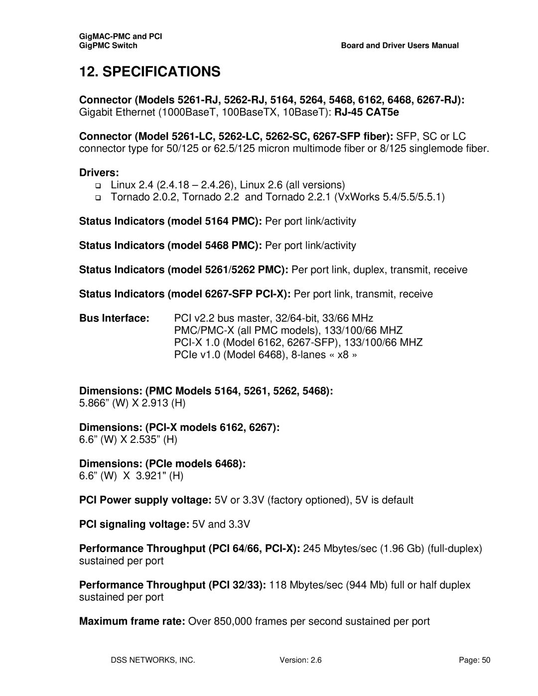 Intel PCI-X user manual Specifications 