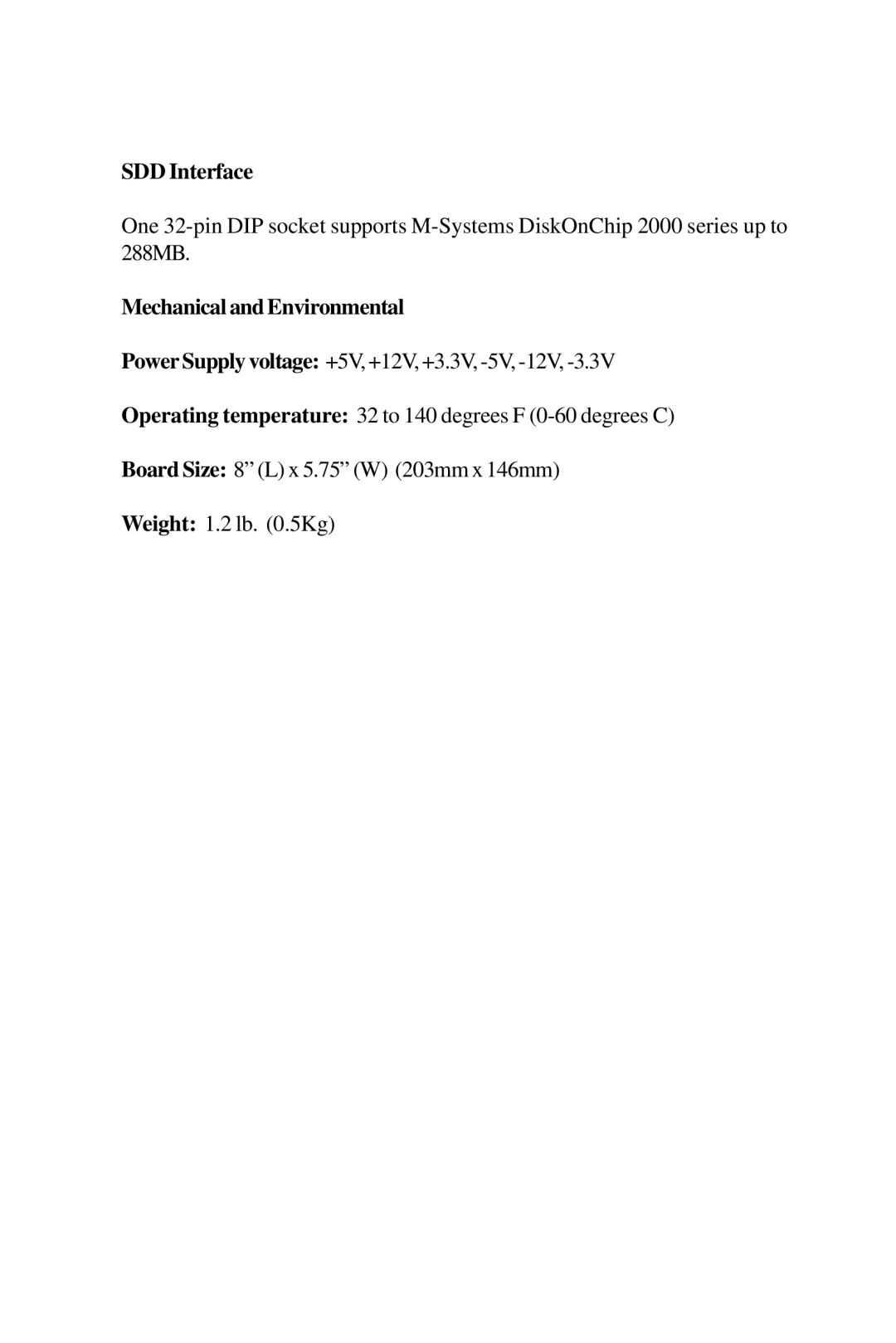 Intel PCM-6896 manual SDD Interface 