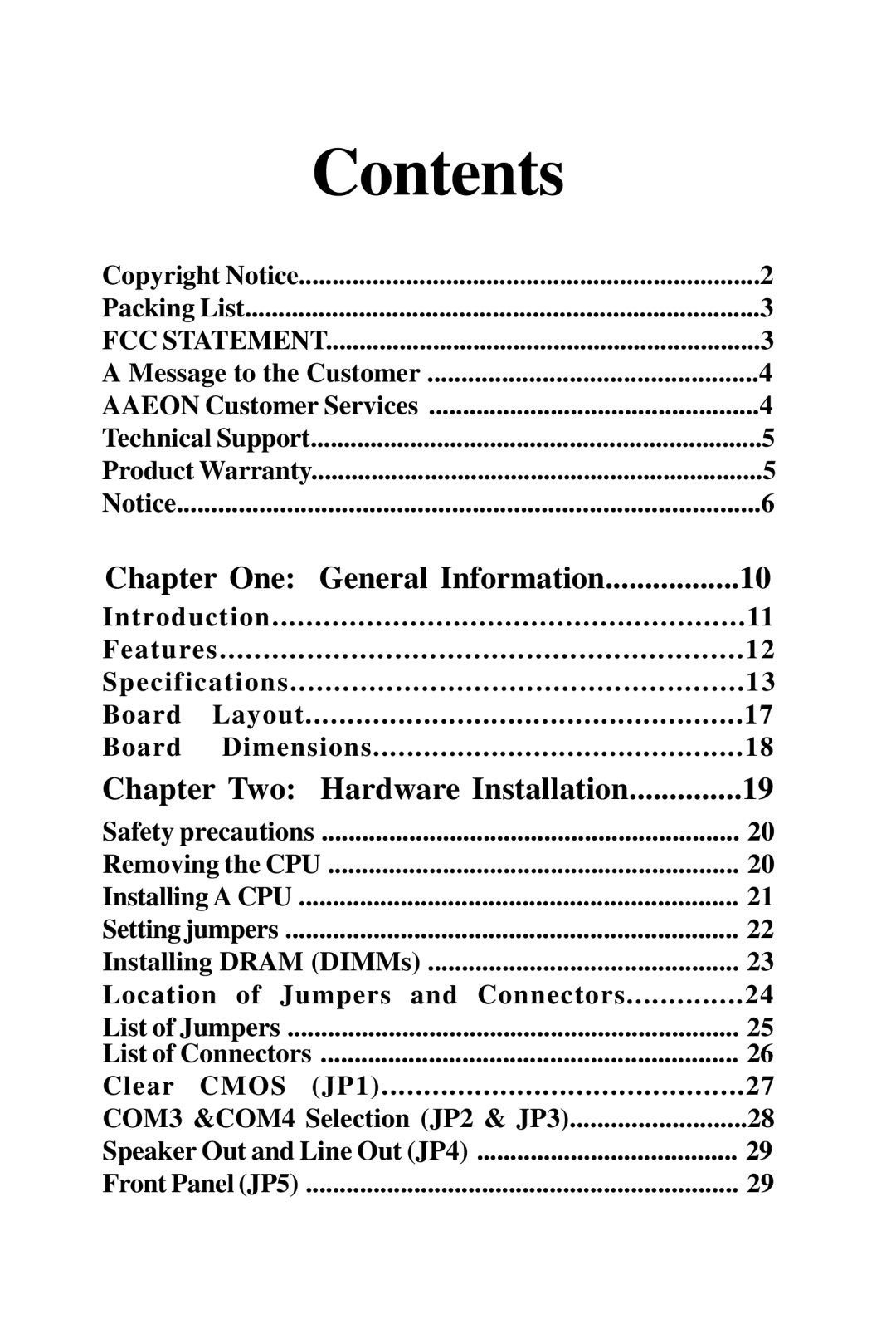 Intel PCM-6896 manual Contents 