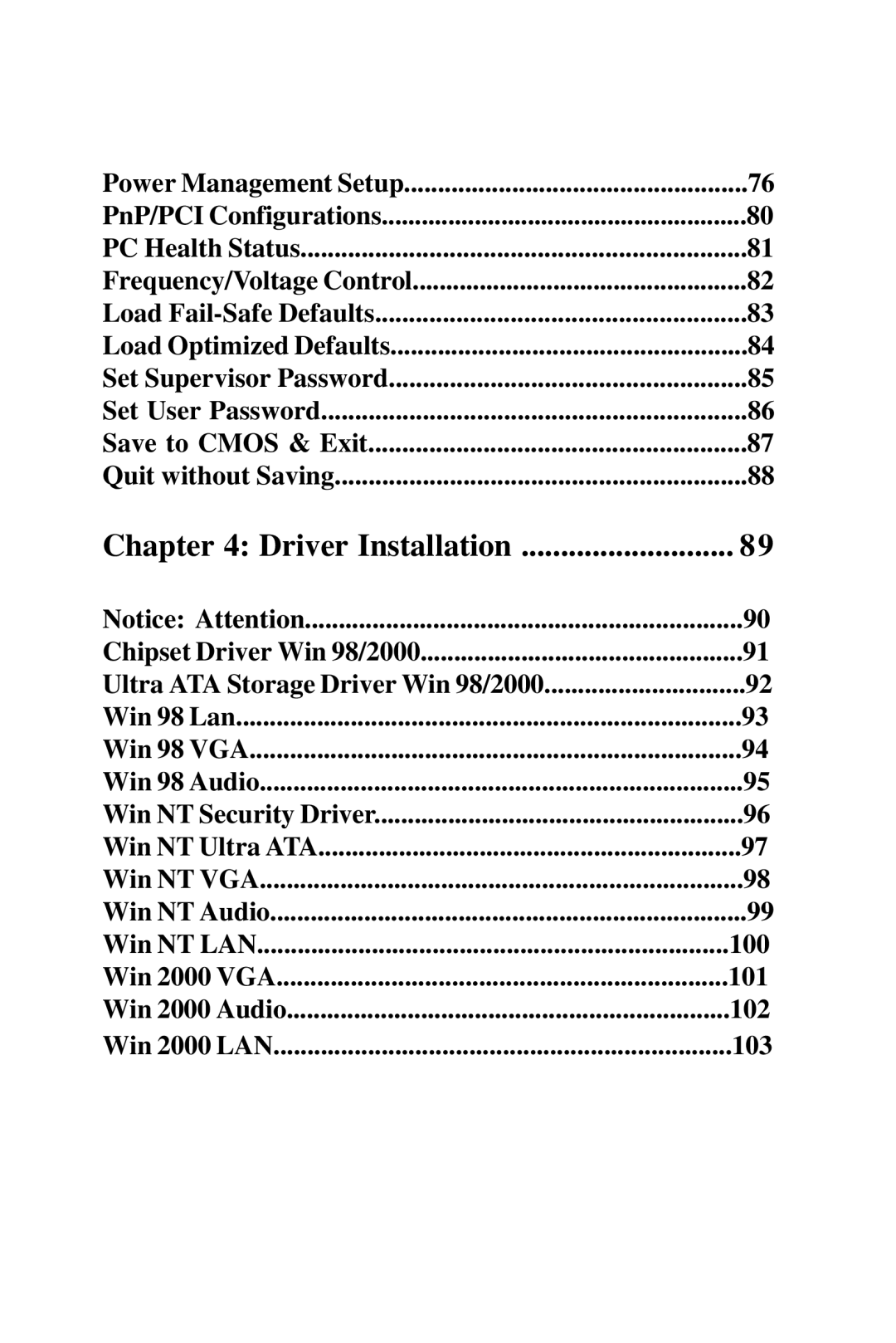 Intel PCM-6896 manual Driver Installation 