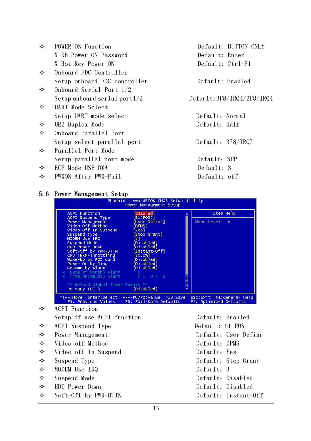 Intel PM915P-478, PM915-478 manual Default：3F8/IRQ4/2F8/IRQ4 