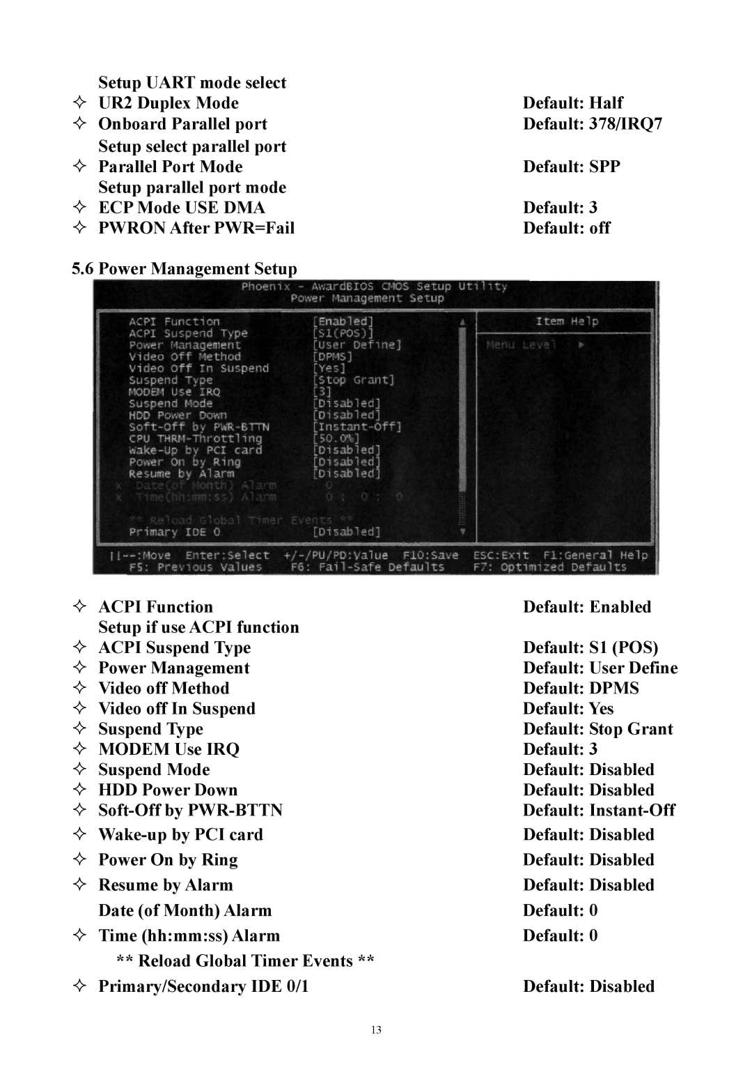 Intel PM945GC-478 user manual Default 378/IRQ7 