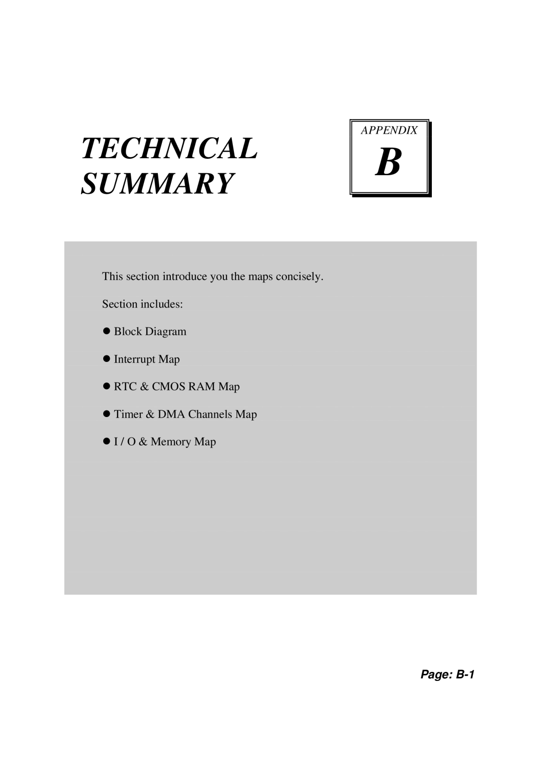 Intel PMB-531LF user manual Technical Summary 