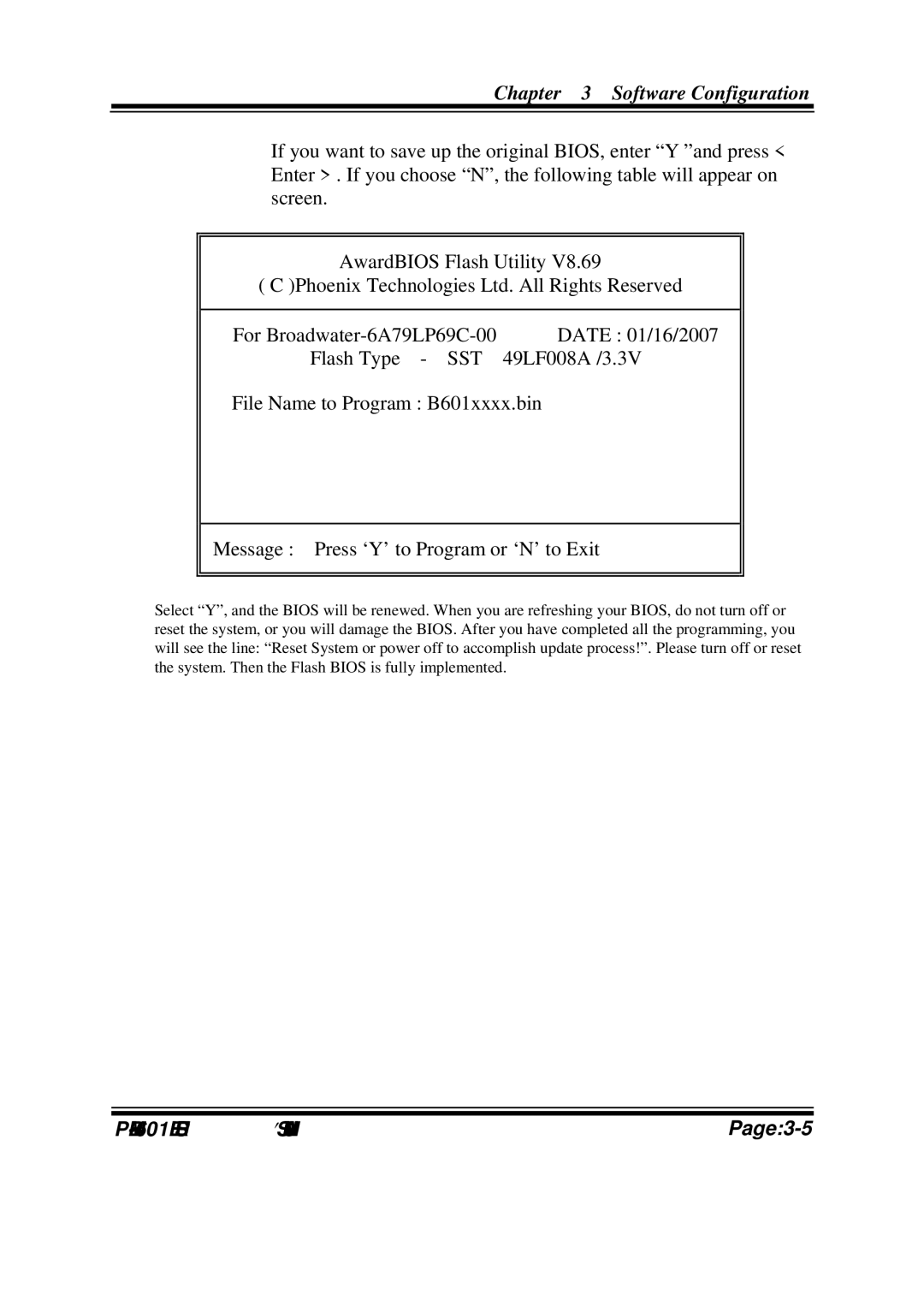 Intel PMB-601LF user manual Page3-5 