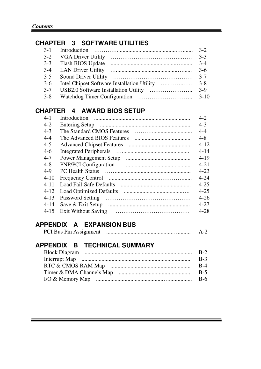 Intel PMB-601LF user manual Appendix Expansion BUS 