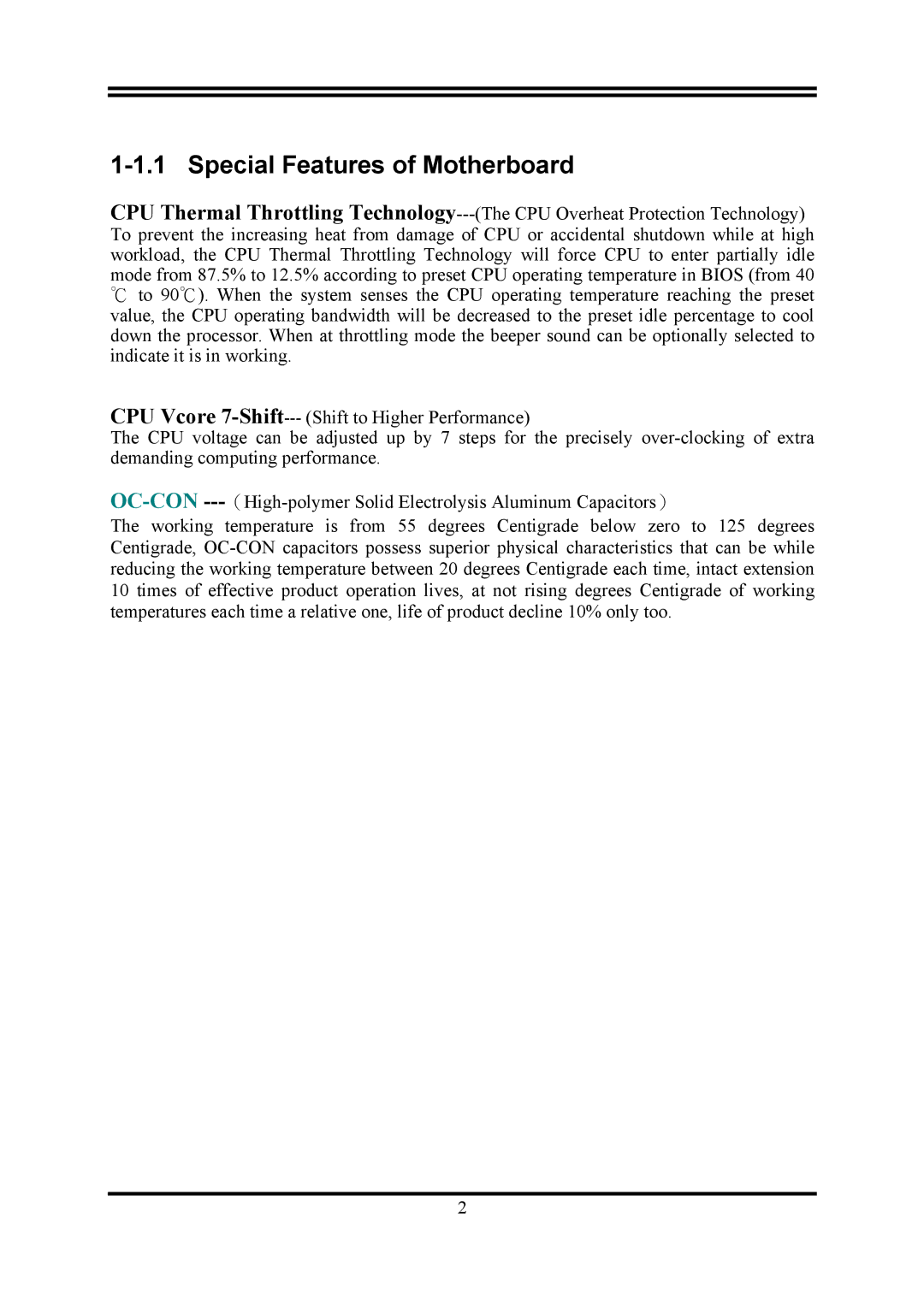 Intel PMG41-D2 user manual Special Features of Motherboard 