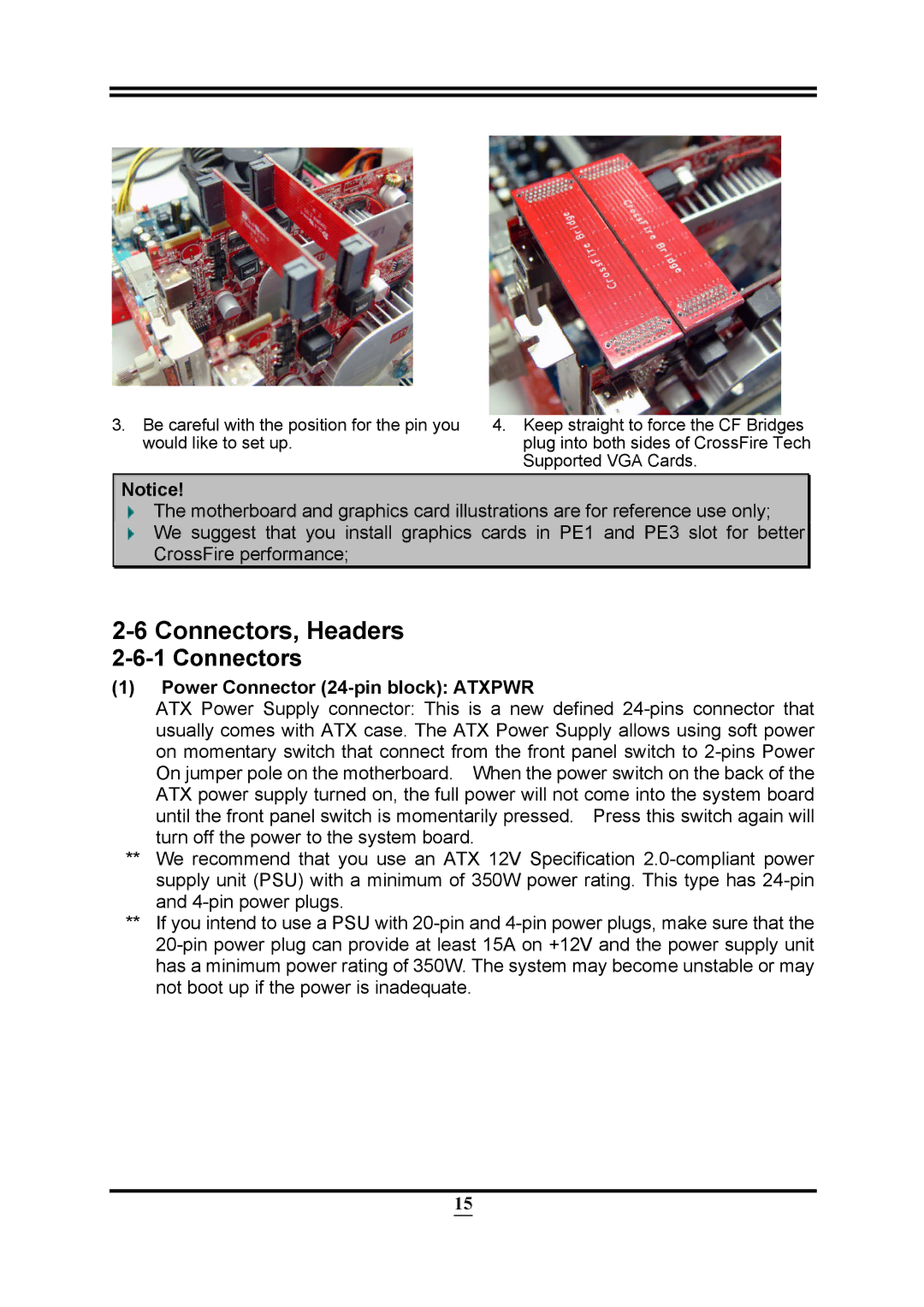 Intel PMH55 user manual Connectors, Headers, Power Connector 24-pin block Atxpwr 