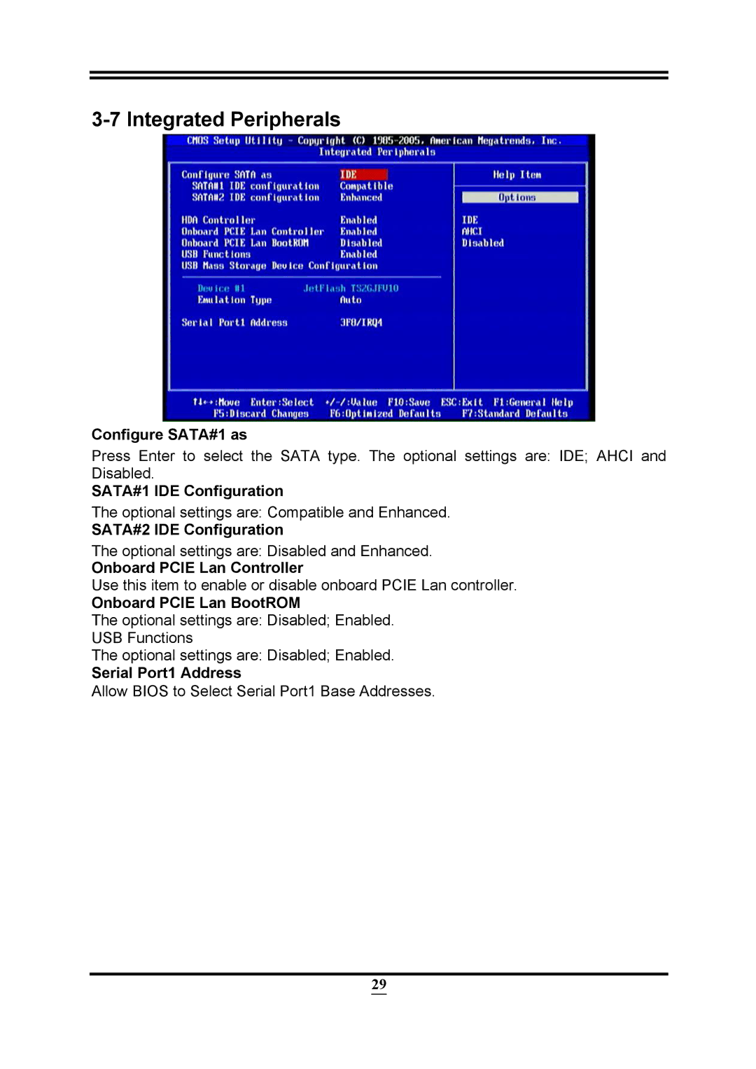 Intel PMH55 user manual Integrated Peripherals 