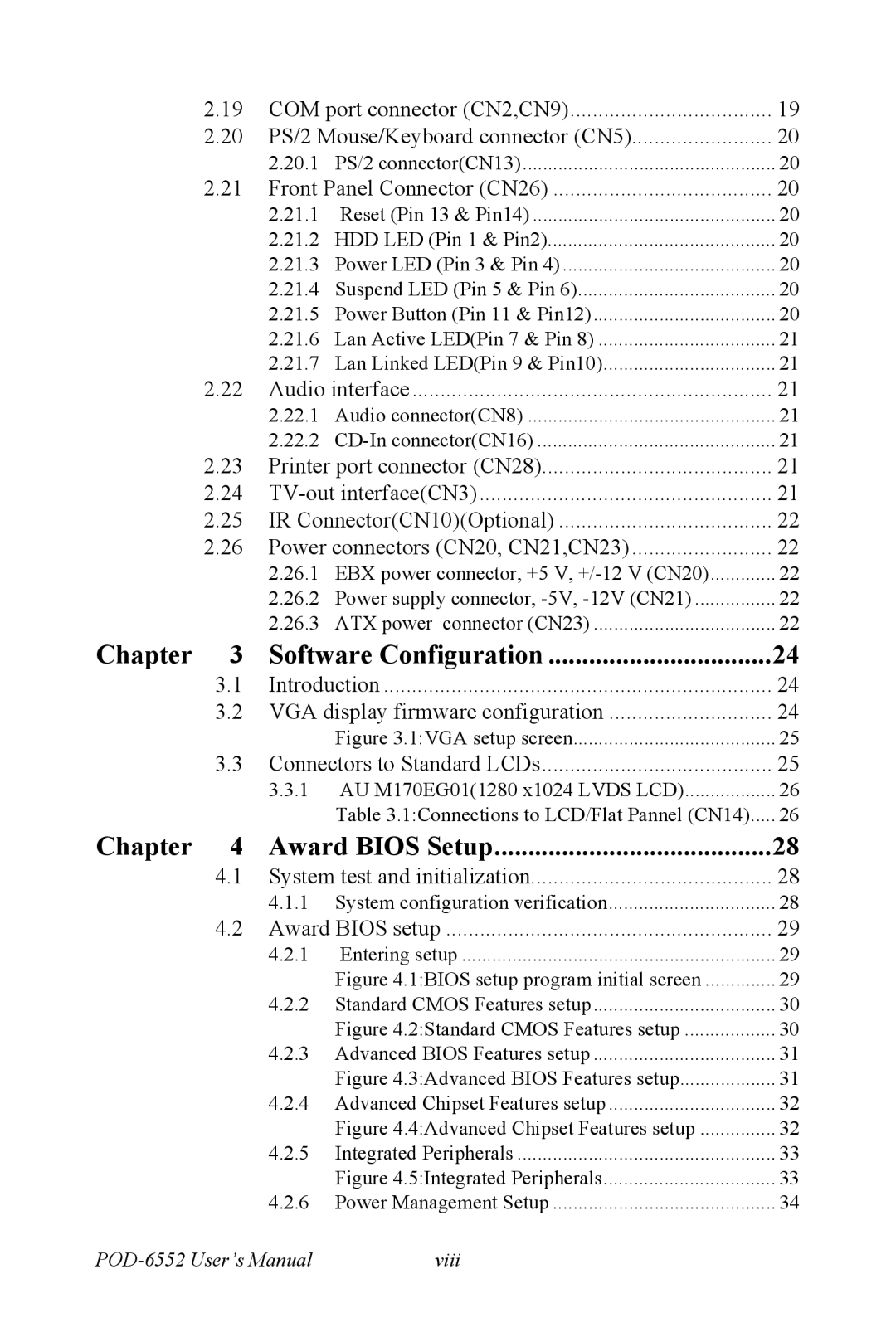 Intel POD-6552 user manual Chapter Software Configuration 