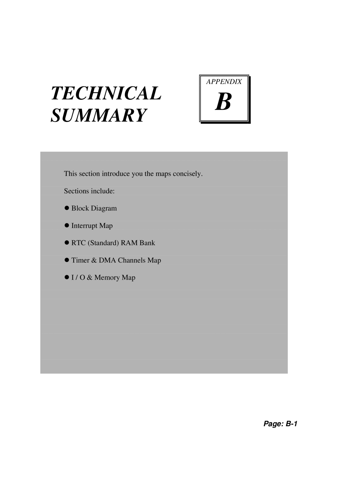 Intel PPC-7508F M1 user manual Technical Summary 