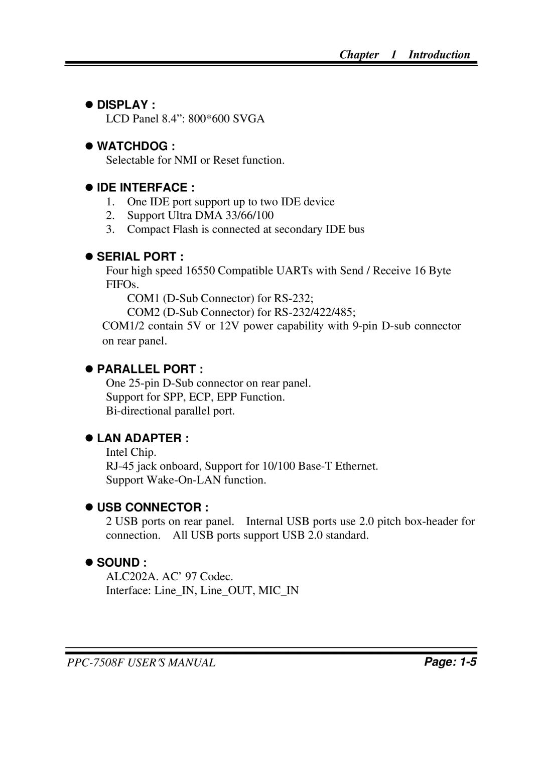 Intel PPC-7508F M1 user manual Display 